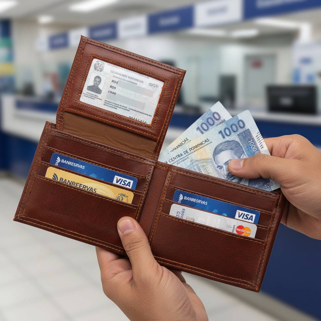 Billetera BiFold Flip-up marrón - Banco con cédula