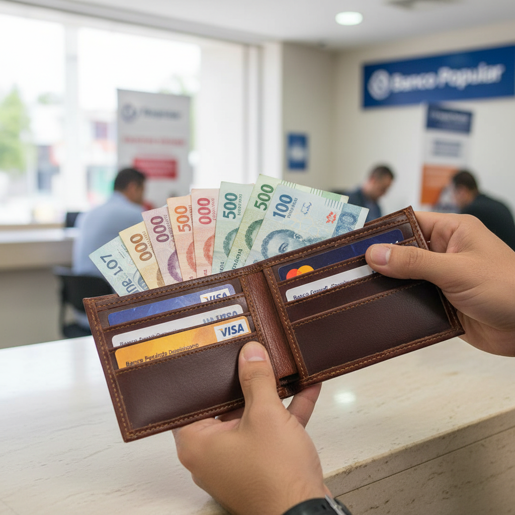 Billetera BiFold marrón - Banco Popular