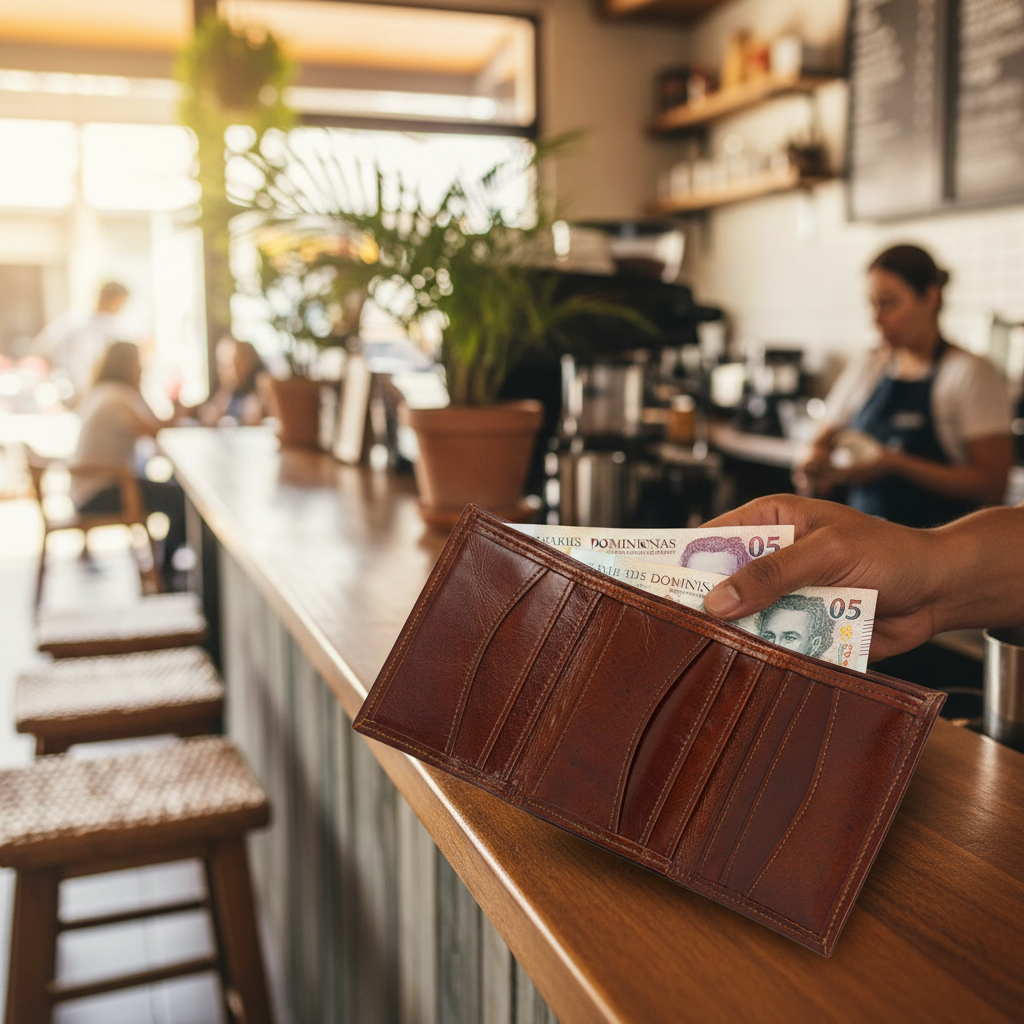 Billetera TriFold marrón - Cafetería