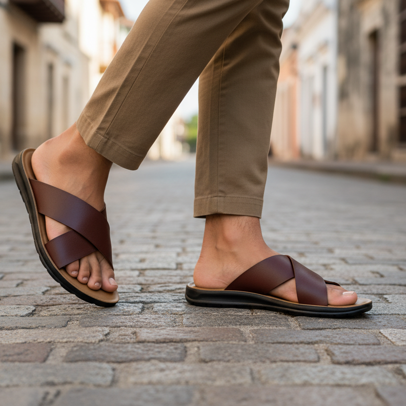 Brown sandals in Zona Colonial