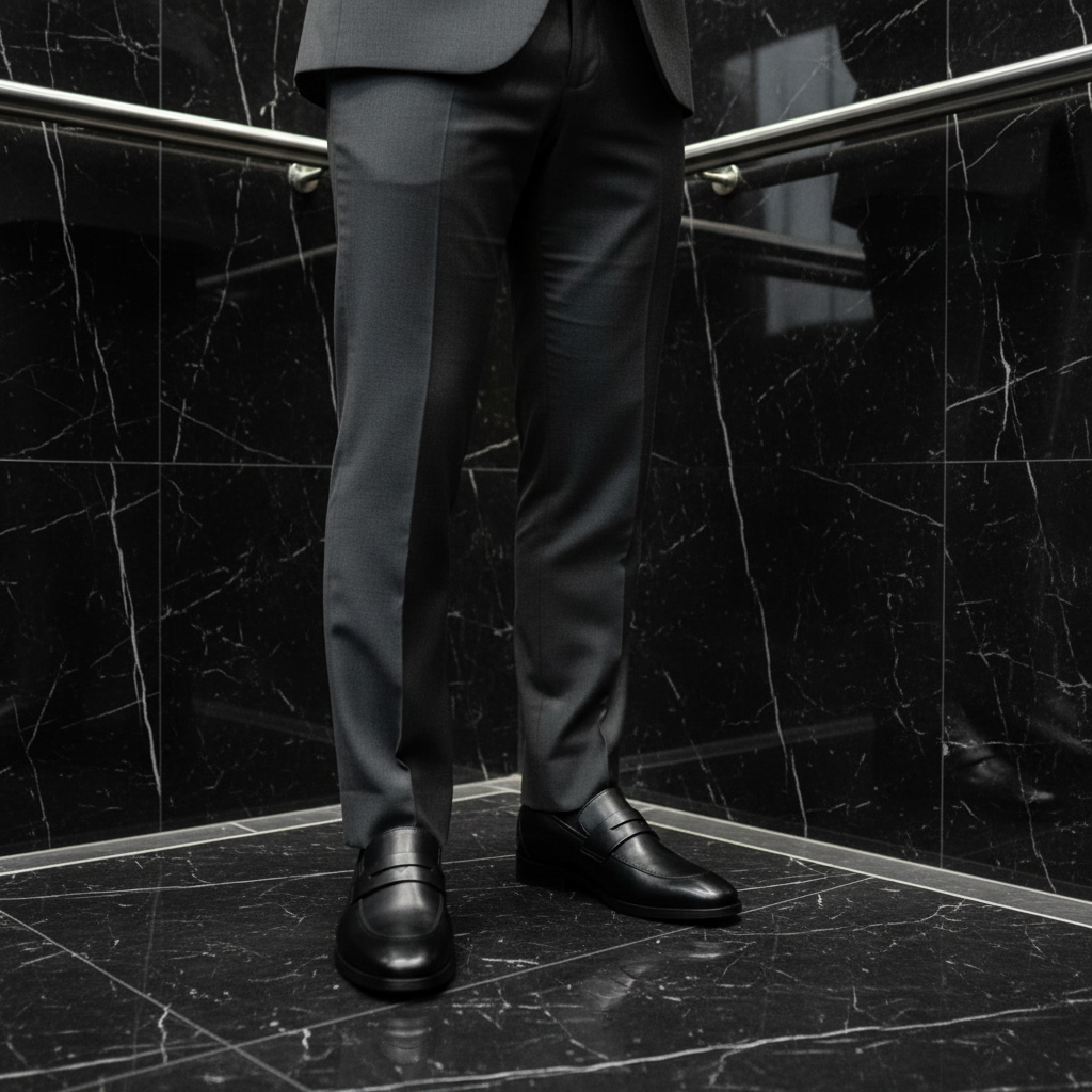 Dentro del ascensor con reflejos