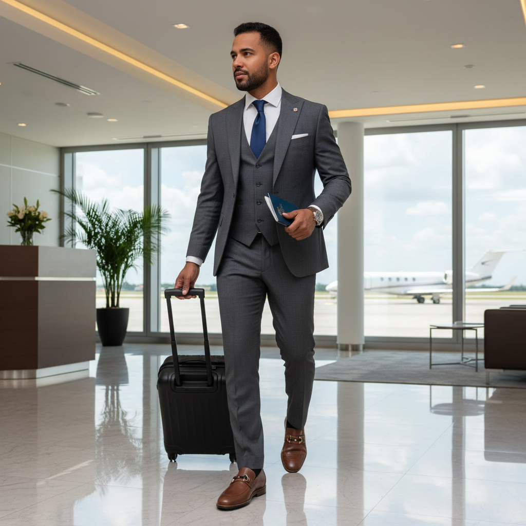 En aeropuerto o terminal privada