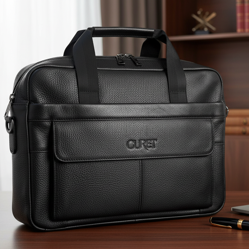 Maletín Atlas negro detalle premium