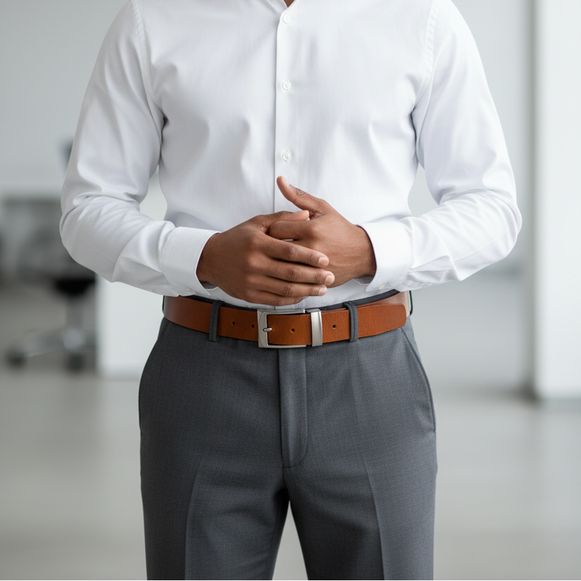 Outfit Formal - Camisa Blanca y Pantalón Gris