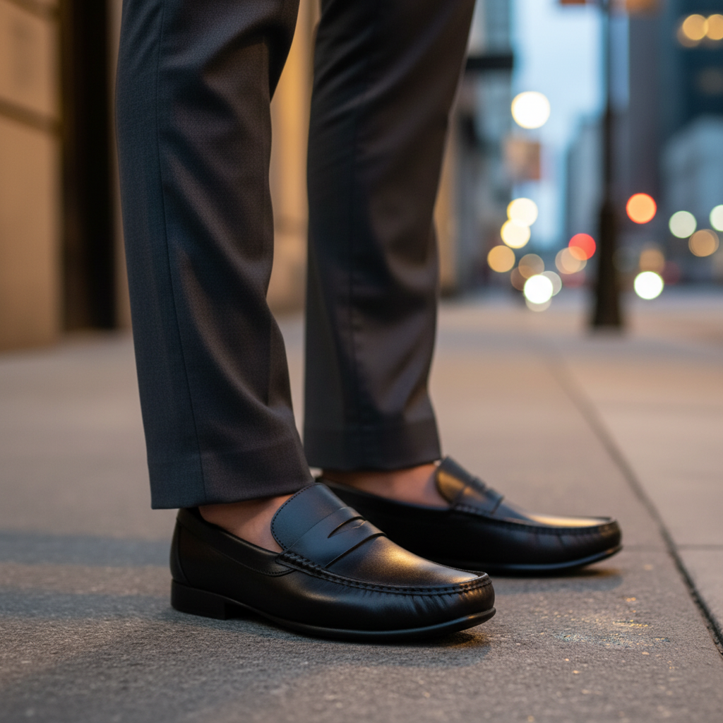 Oxford Elevan Negro – Acera Urbana Nocturna