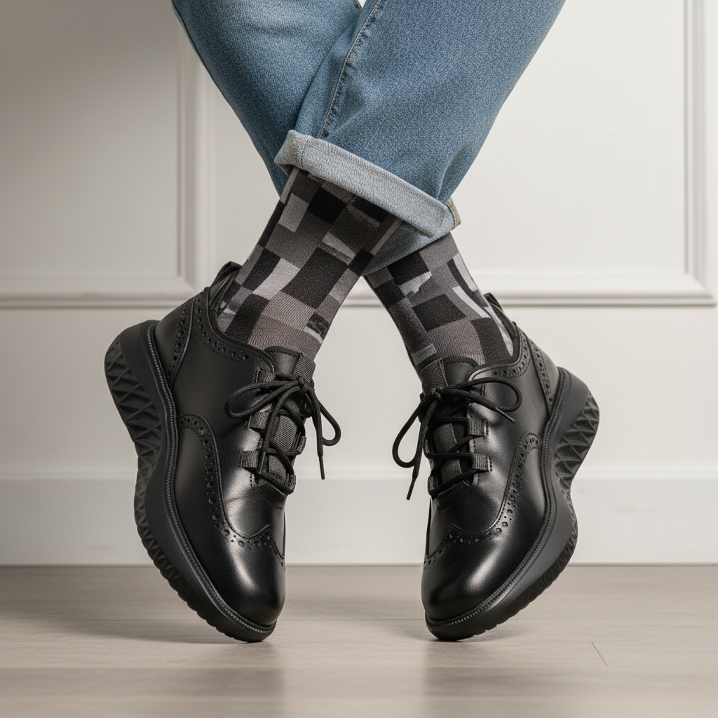 Pies Cruzados con Medias