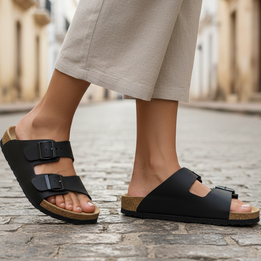 Sandalias Terra negras en Zona Colonial