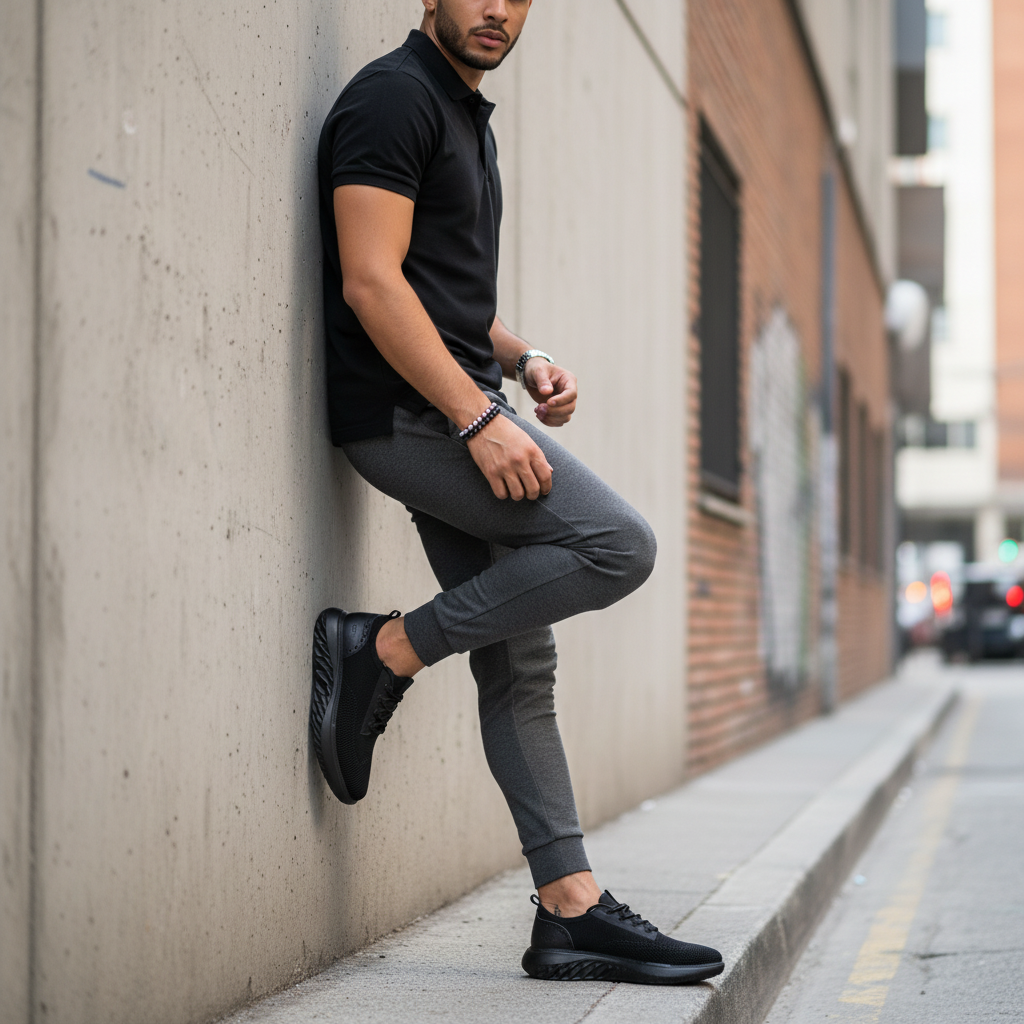 Apoyado Pared con Logo