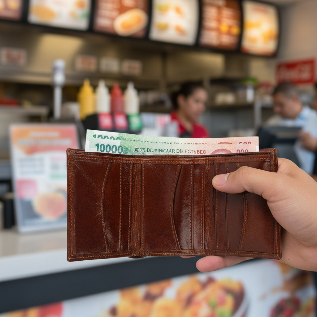 Billetera TriFold marrón - Comida rápida