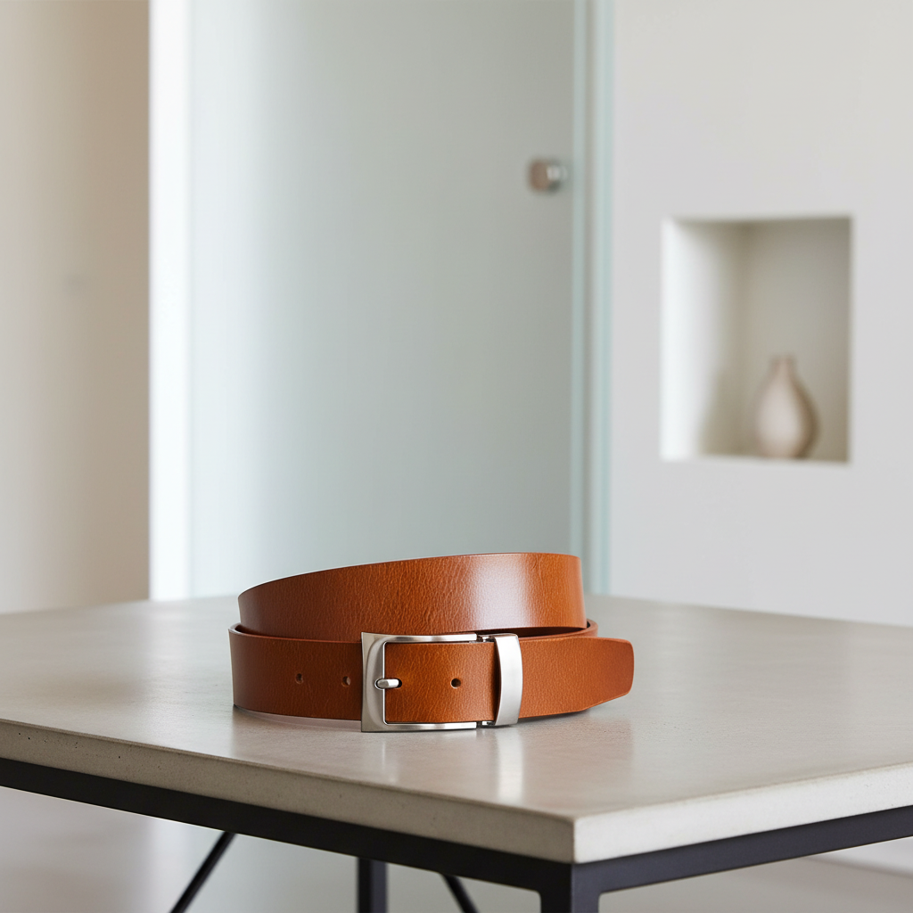 Cinturón en Superficie Elegante - Tonos Neutrales