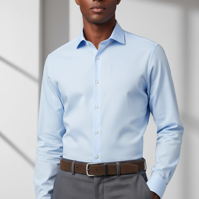 Cinturón marrón nobuck - Outfit elegante