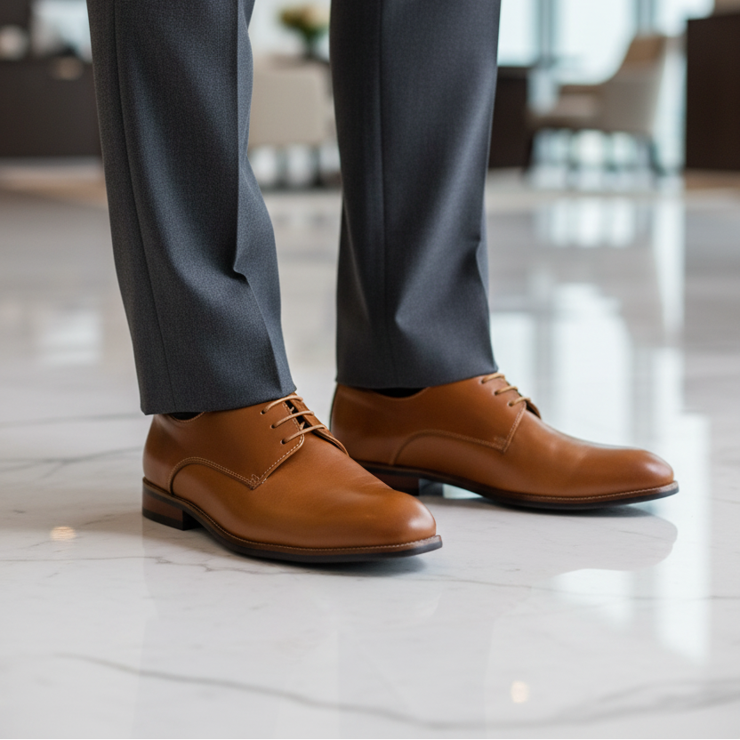 Close-up de cuerpo inferior y zapatos