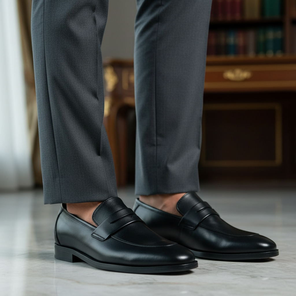 Detalle de artesanía y penny strap