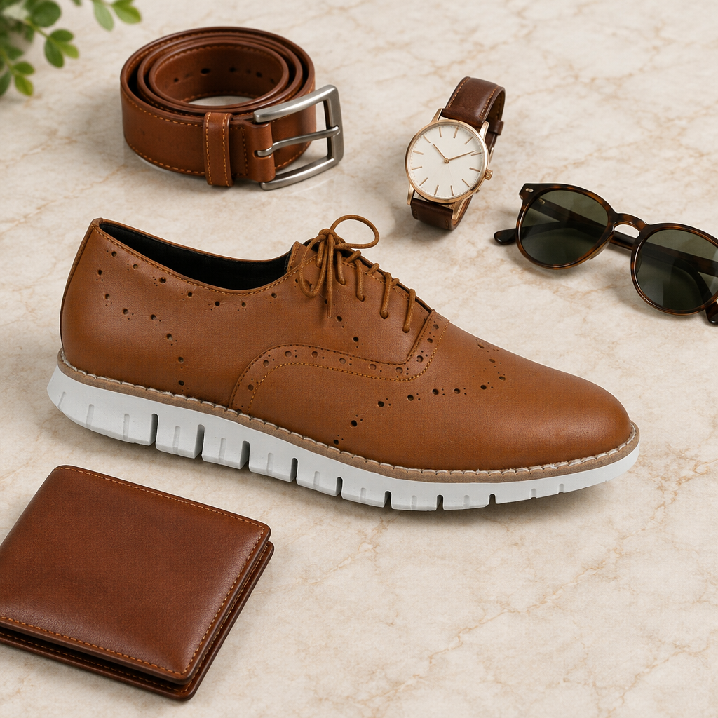 Foto de combinación: zapato con accesorios