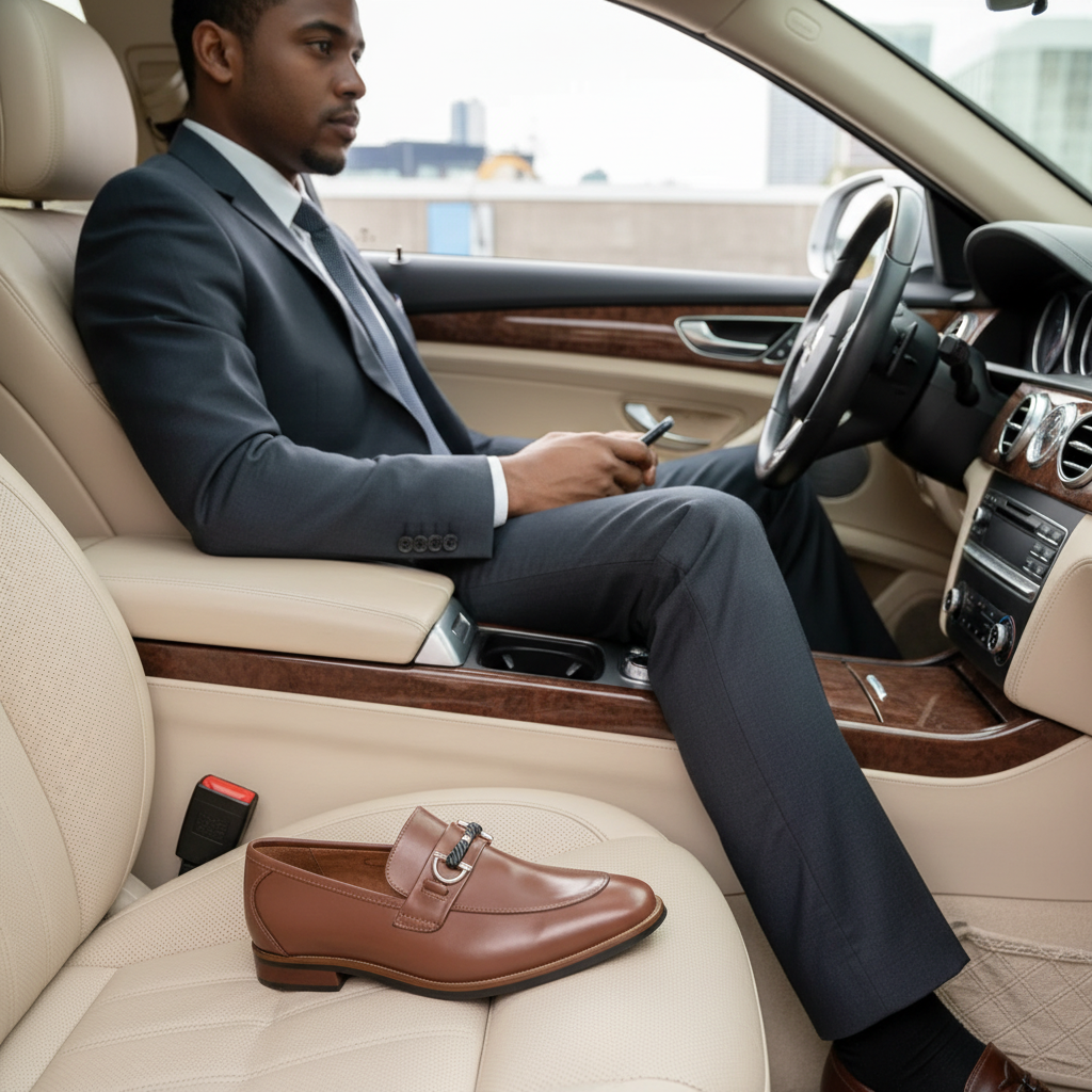 Interior de auto de lujo