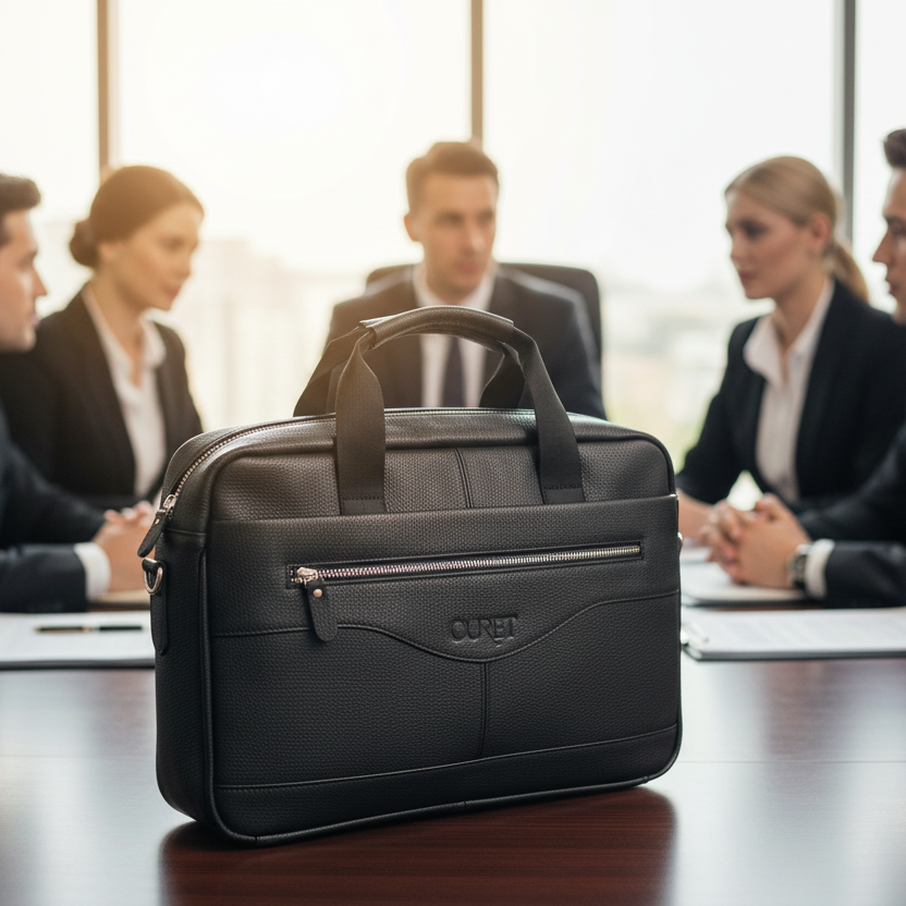 Maletín Orizon negro en reunión de abogados