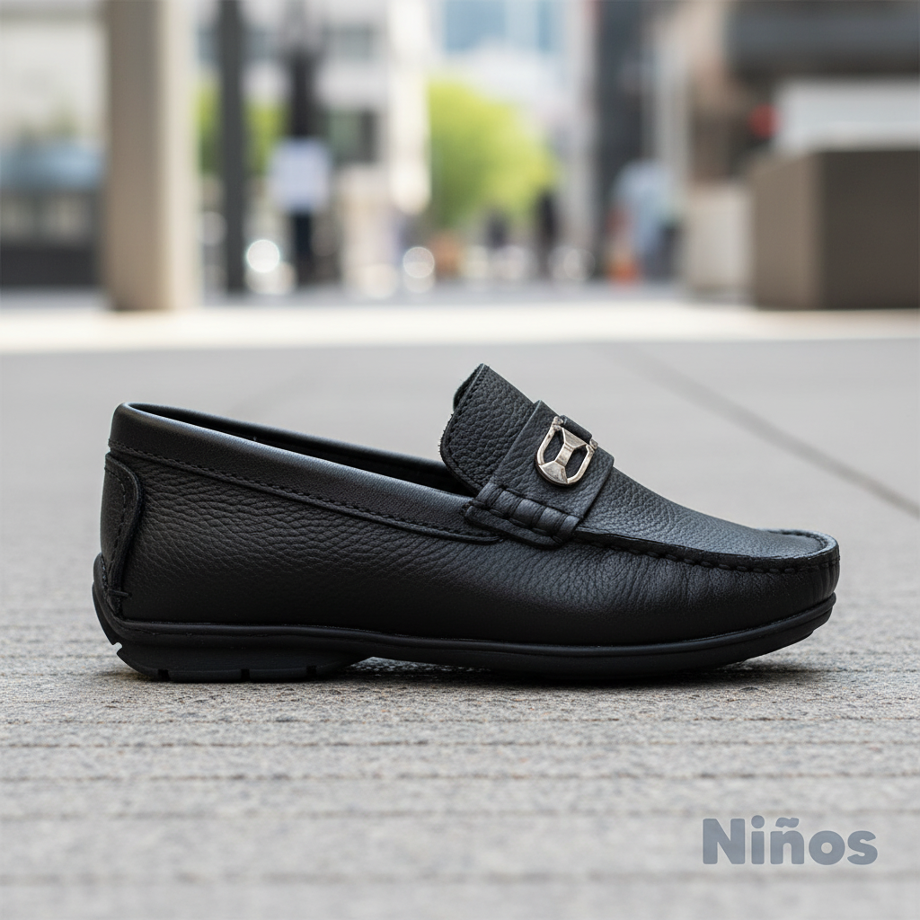Mocasín driving shoe en pavimento