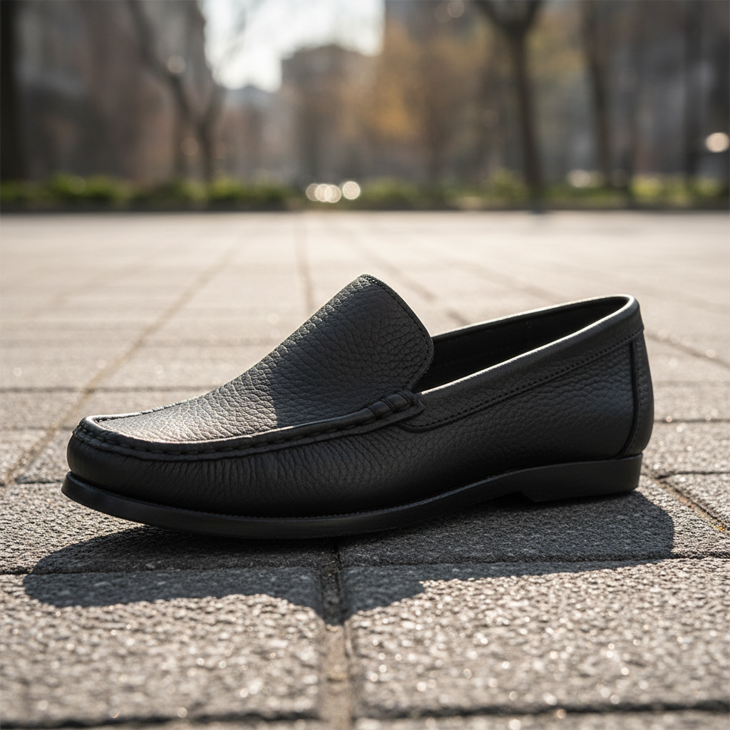 Mocasín slip-on en concreto exterior