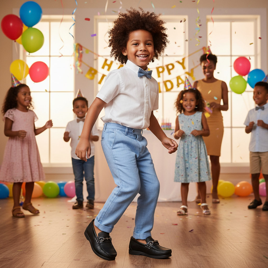 Niño en fiesta de cumpleaños
