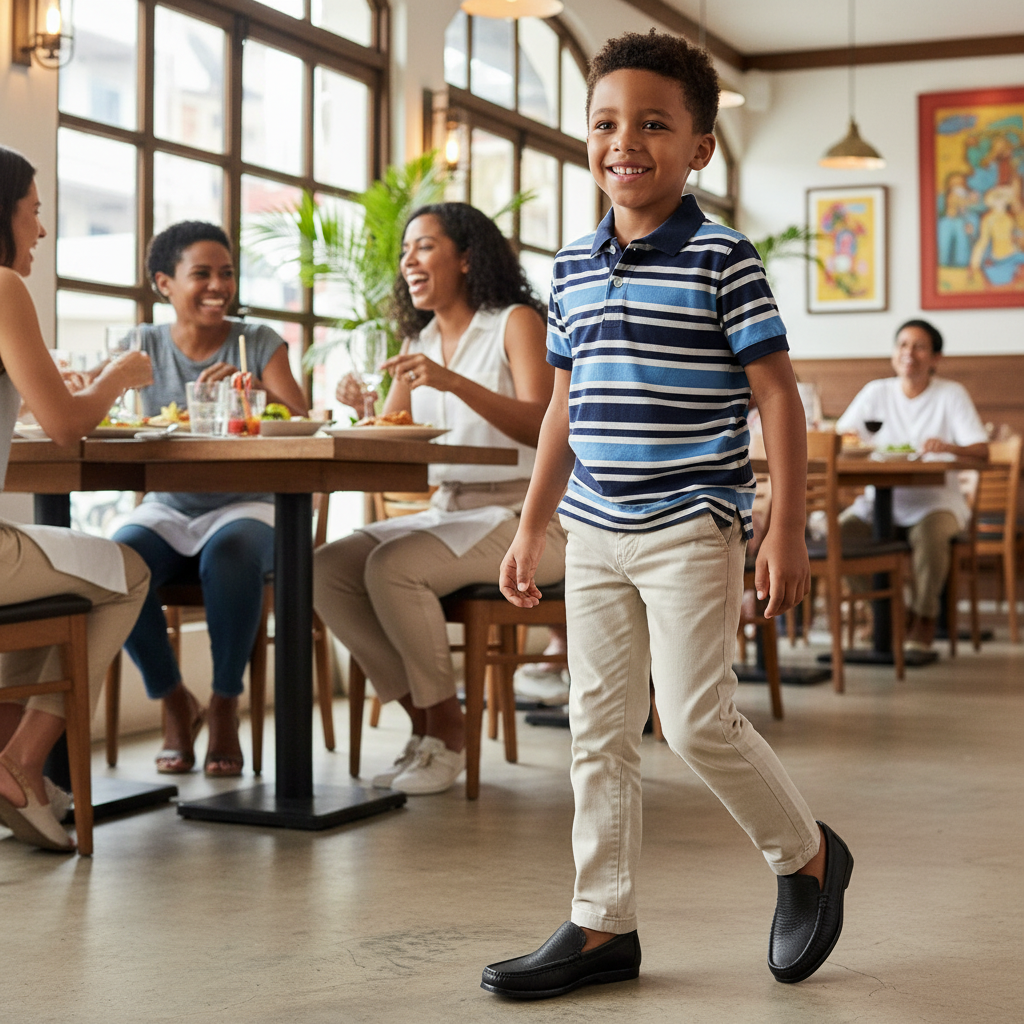 Niño en restaurante