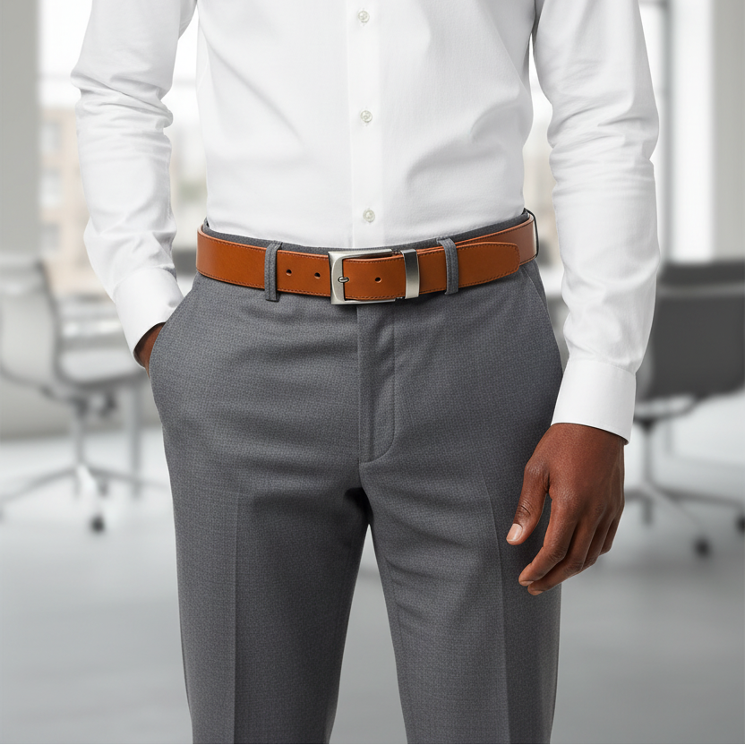 Outfit Formal - Camisa Blanca y Pantalón Gris