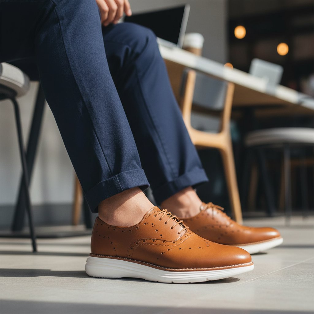 Oxford Elevan — Outfit: Café Workspace