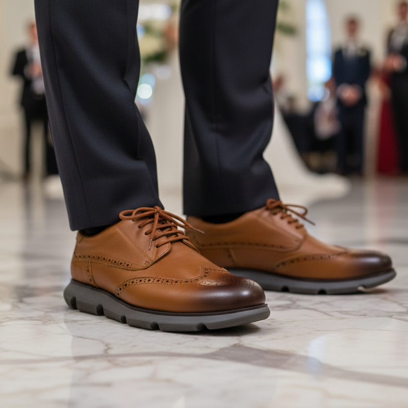 Oxford Renovo marrones en boda